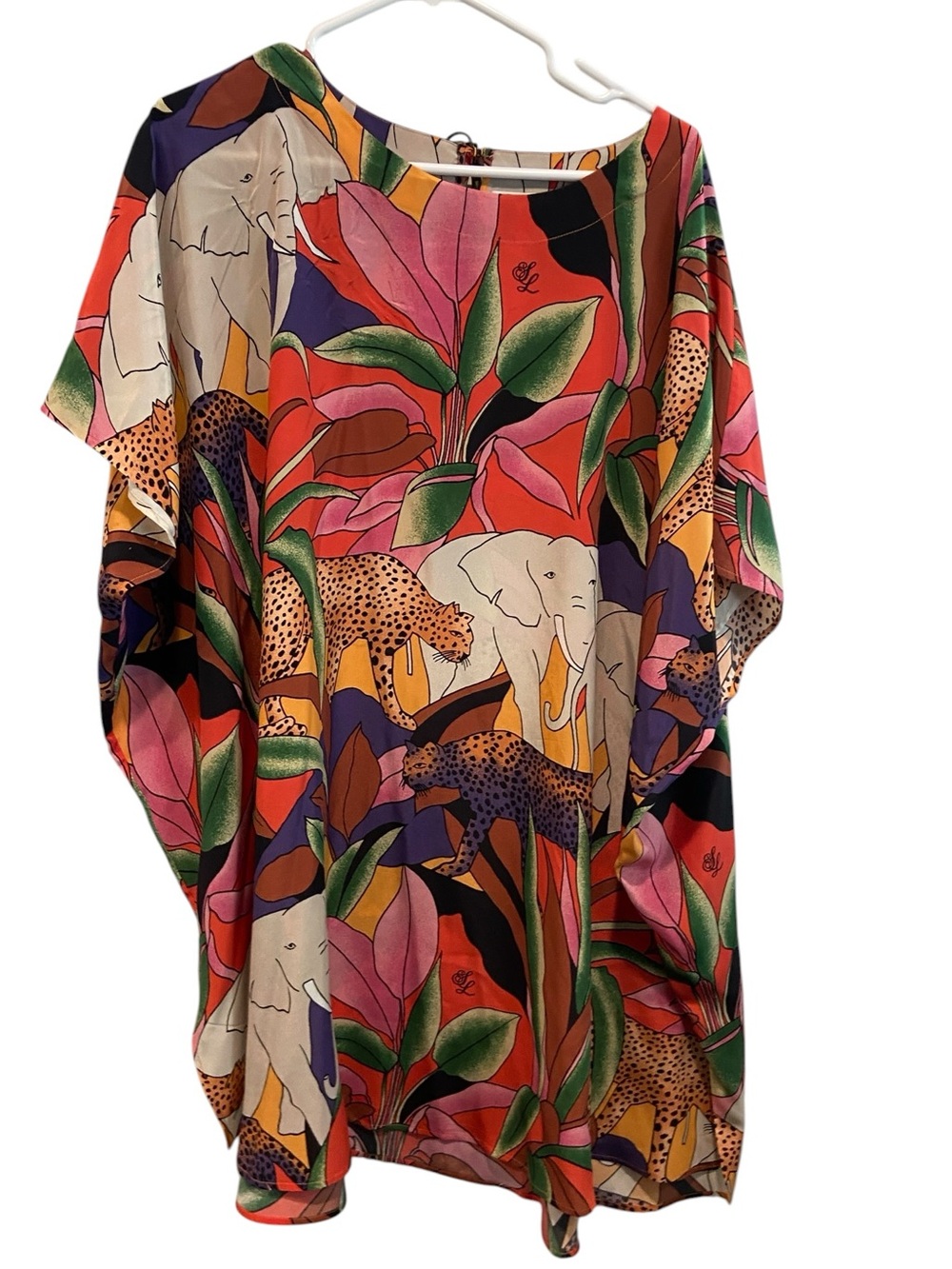 Nieves Lavi Multicolor Jungle Print Swim Coverup